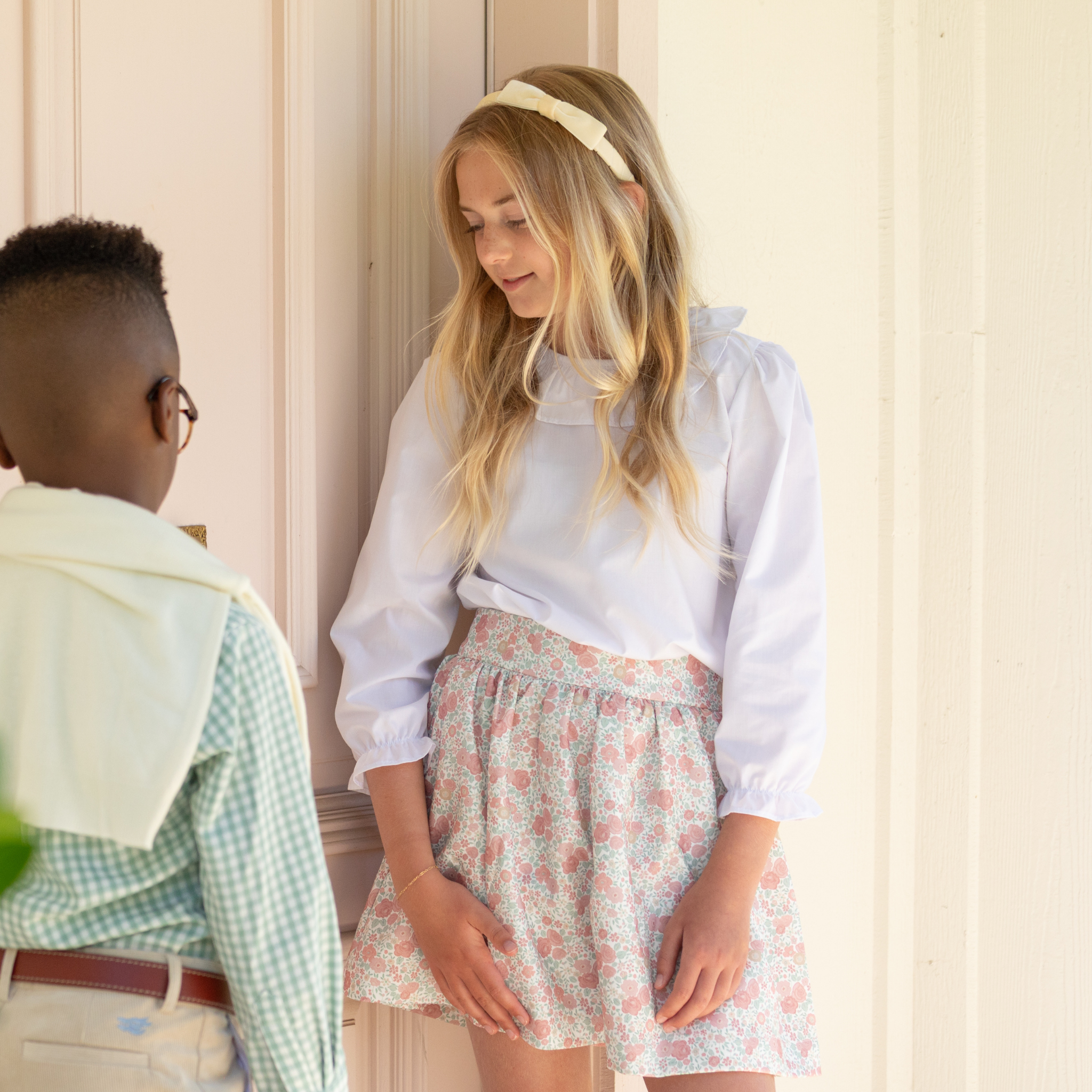 Velvet Lottie Headband by Winn & William, classic girls bow headband hand-wrapped in velvet, perfect accessory for fall outfits and family portraits