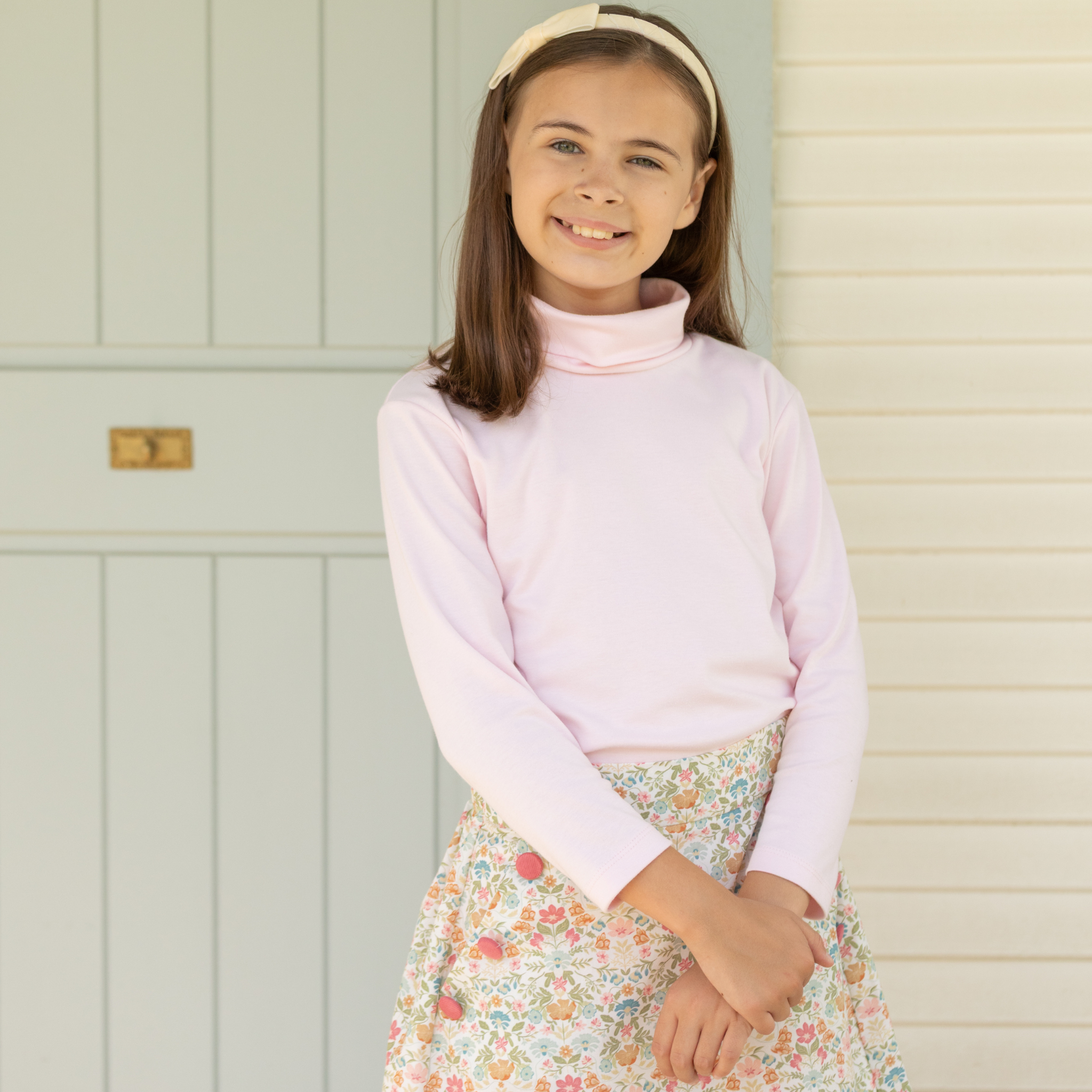 Velvet Lottie Headband by Winn & William, classic girls bow headband hand-wrapped in velvet, perfect accessory for fall outfits and family portraits