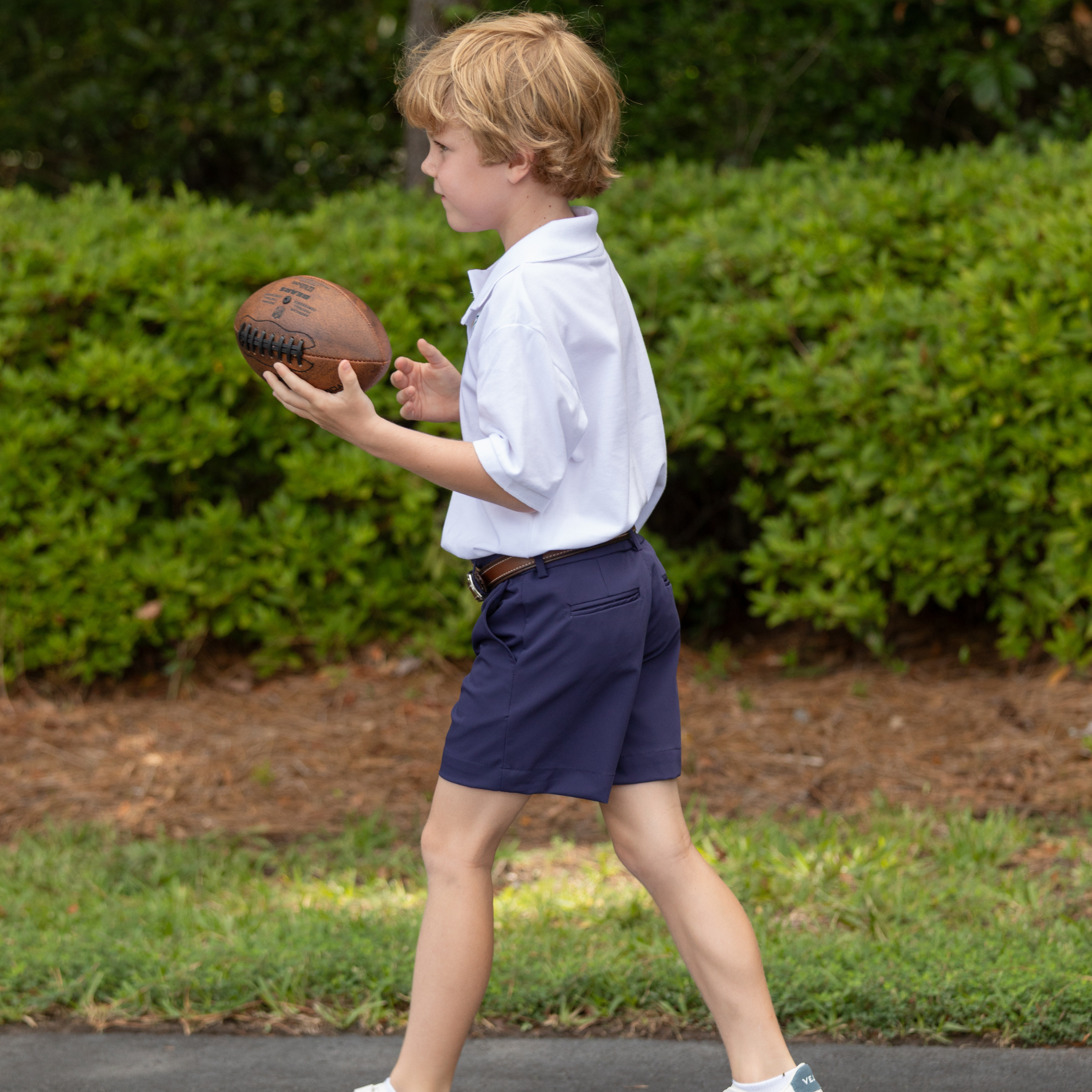 Henry Duvall boys performance shorts in lightweight stretch fabric, stain-resistant and wrinkle-resistant preppy shorts with adjustable waistband for everyday wear