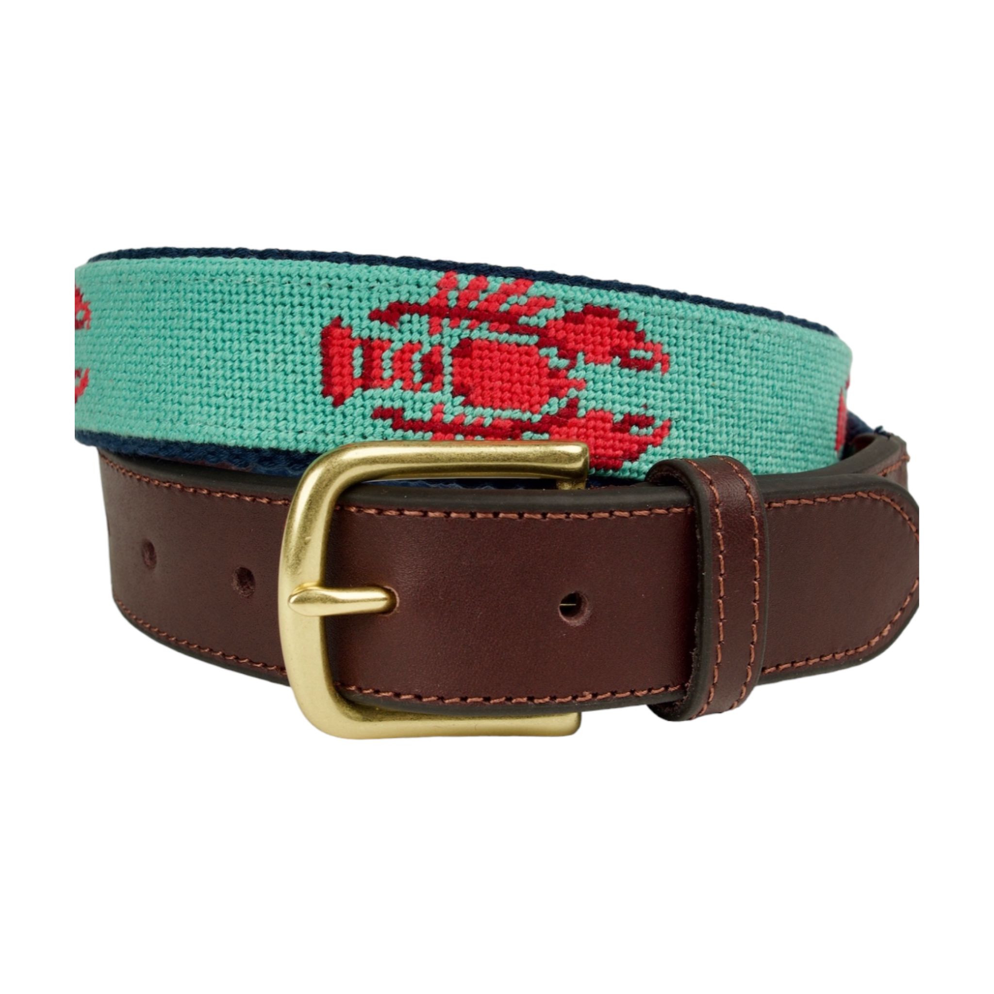 Lobster Needlepoint Canvas Belt - Henry Duvall