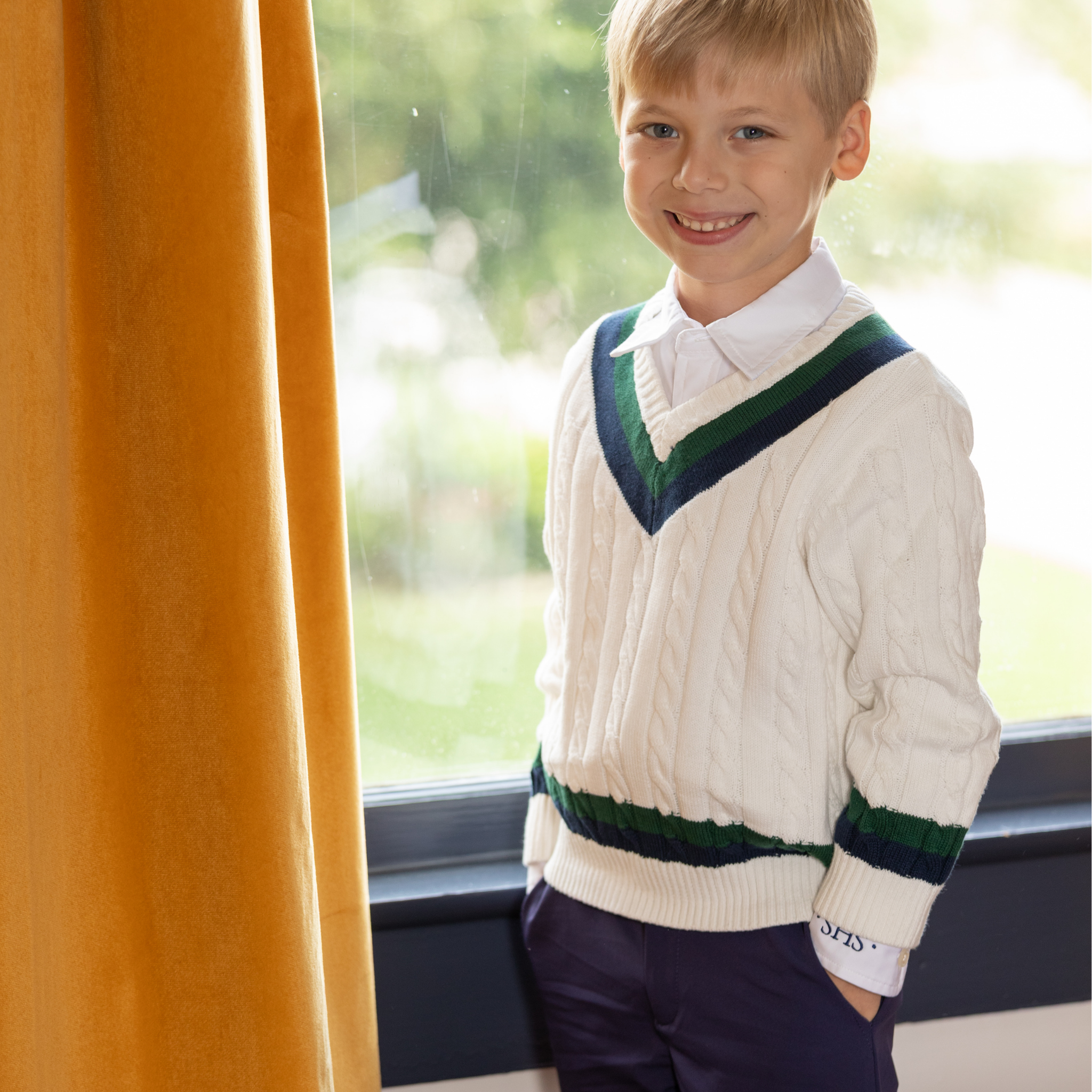 Henry Duvall classic white boys button down shirt, a timeless boys shirt designed for polished, preppy dressing.