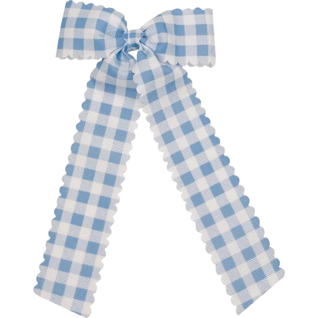 Blue Gingham Bow - HENRY DUVALL
