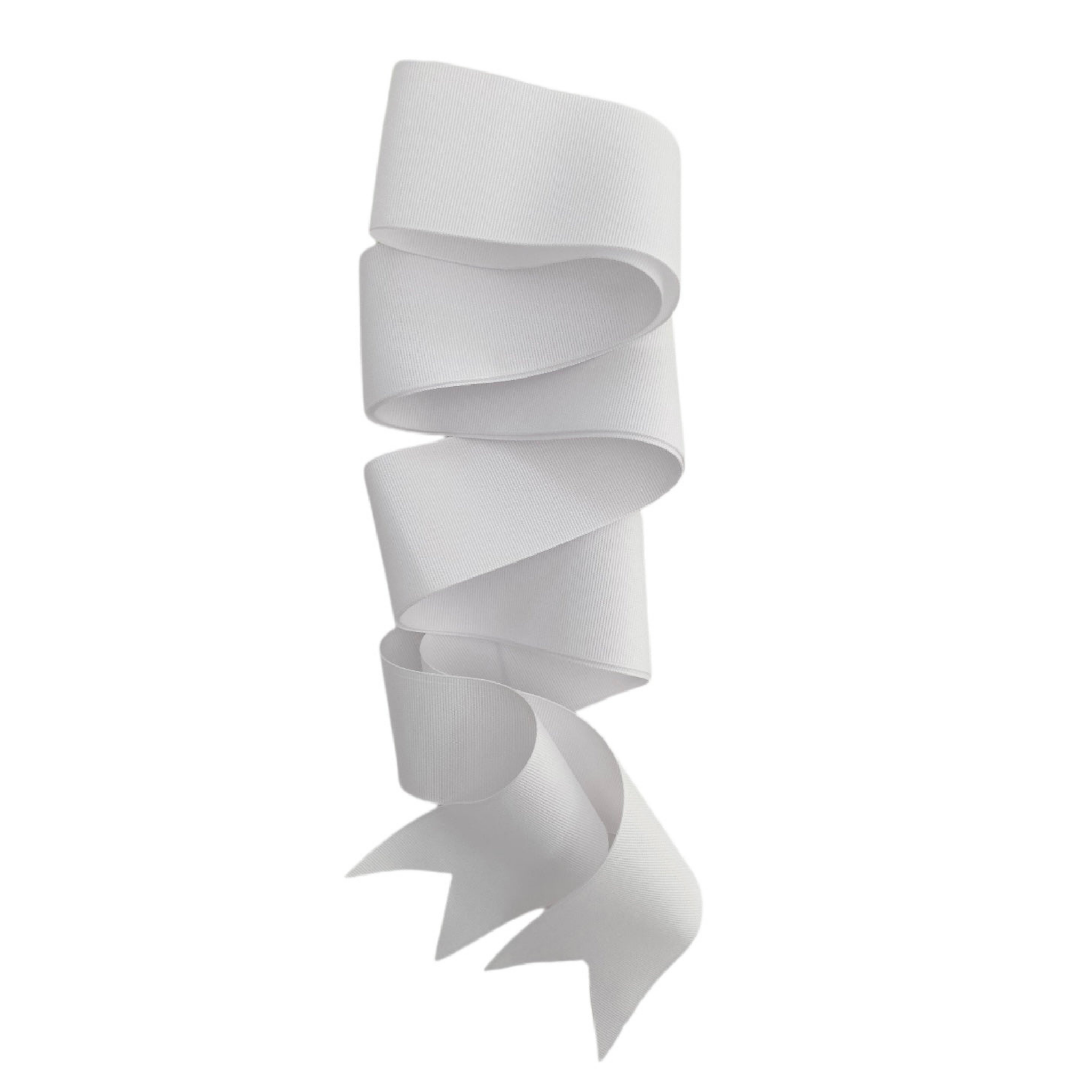 White Long Grosgrain Ribbon - HENRY DUVALL