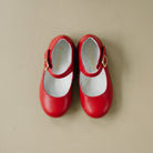 Classic girls red Mary Jane holiday shoes by L’Amour, timeless Christmas dress shoes for girls, perfect with tartan dresses and Henry Duvall holiday outfits