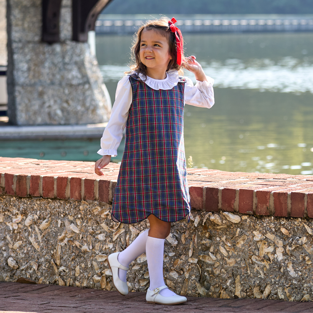 Classic girls Mary Jane holiday shoes by L’Amour, timeless Christmas dress shoes for girls, perfect with tartan dresses and Henry Duvall holiday outfits