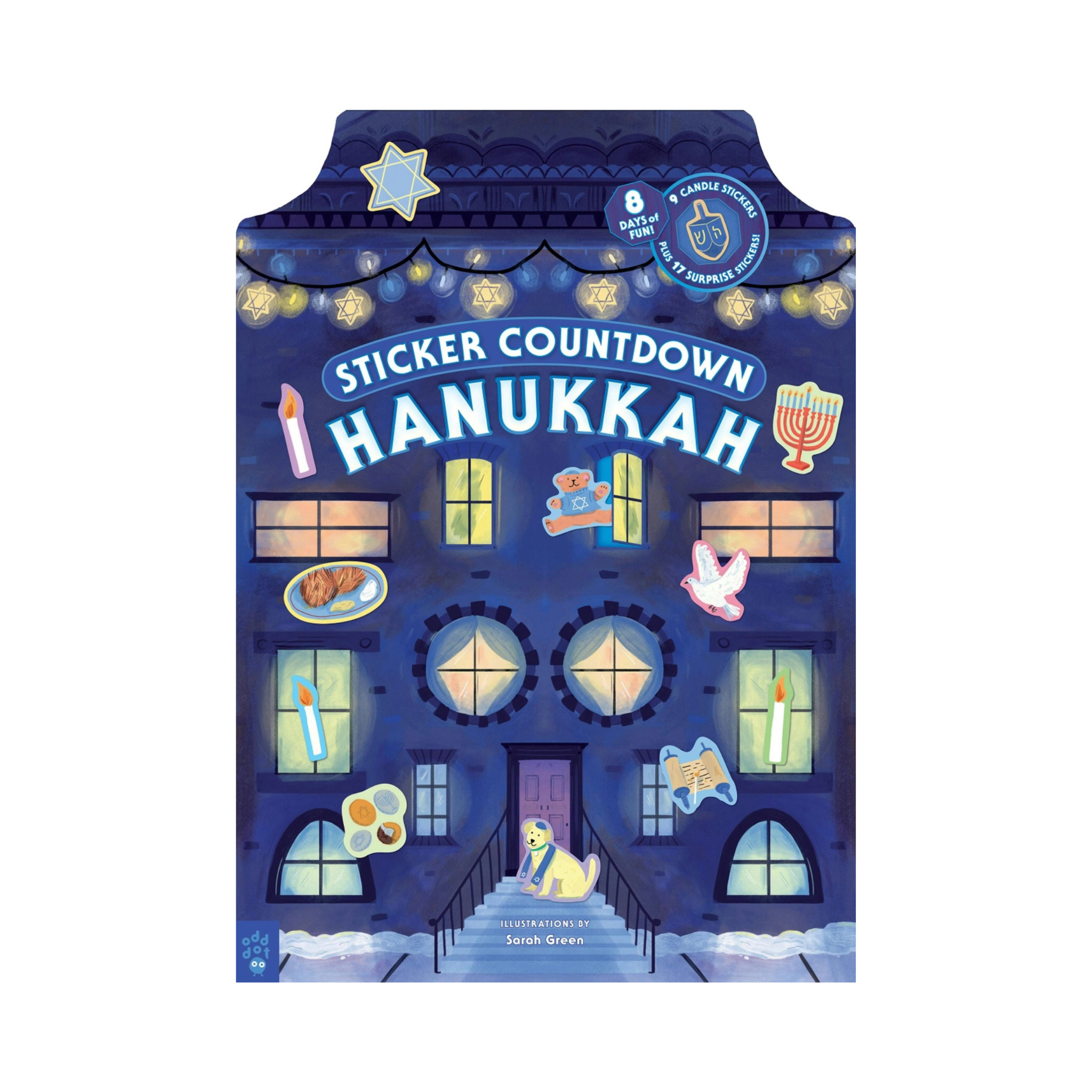 Hannukkah advent calendar sticker count down