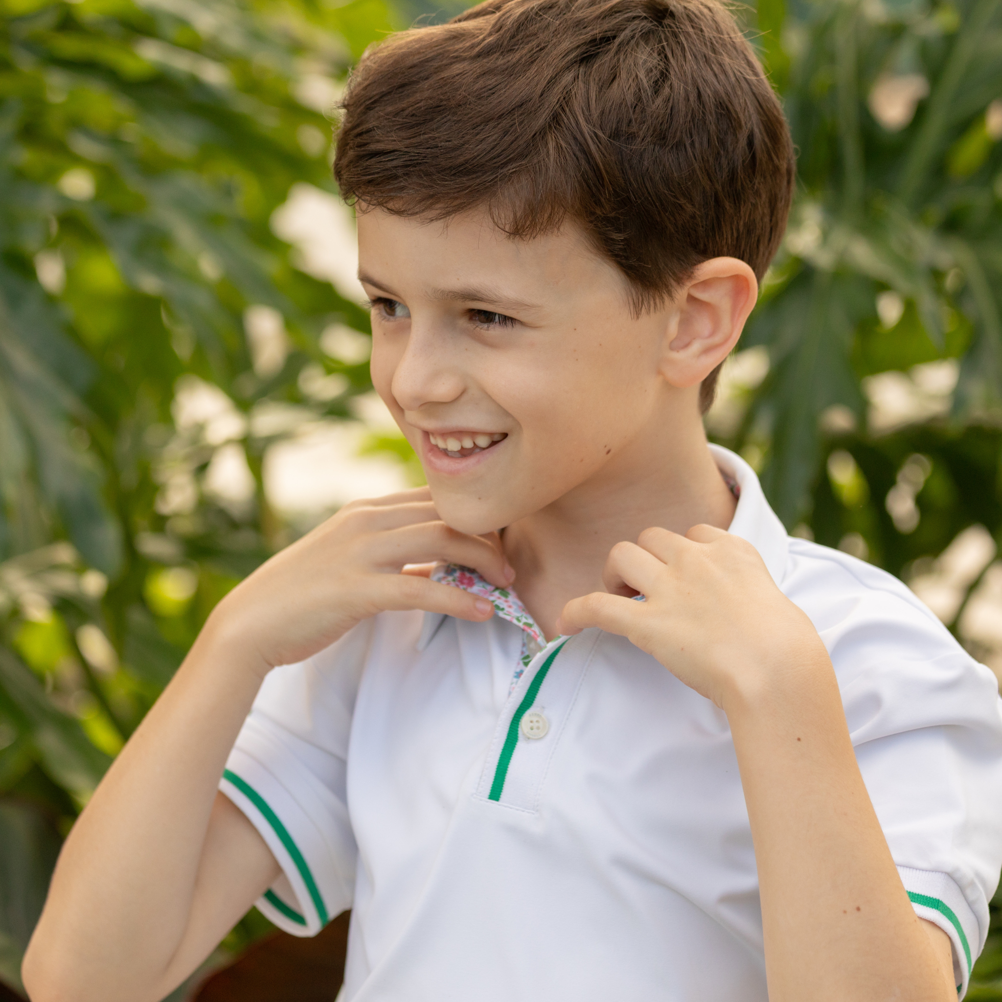 Henry Duvall Henley Polo for boys in lightweight performance fabric, wrinkle-resistant and stain-resistant classic preppy polo shirt for school and everyday wear.