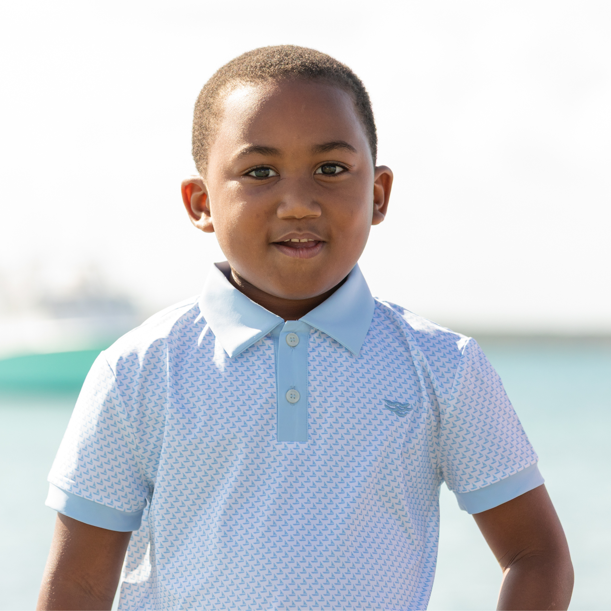 Henry Duvall Match Point Polo for boys in lightweight performance fabric, wrinkle-resistant and stain-resistant classic preppy polo shirt for school and everyday wear.