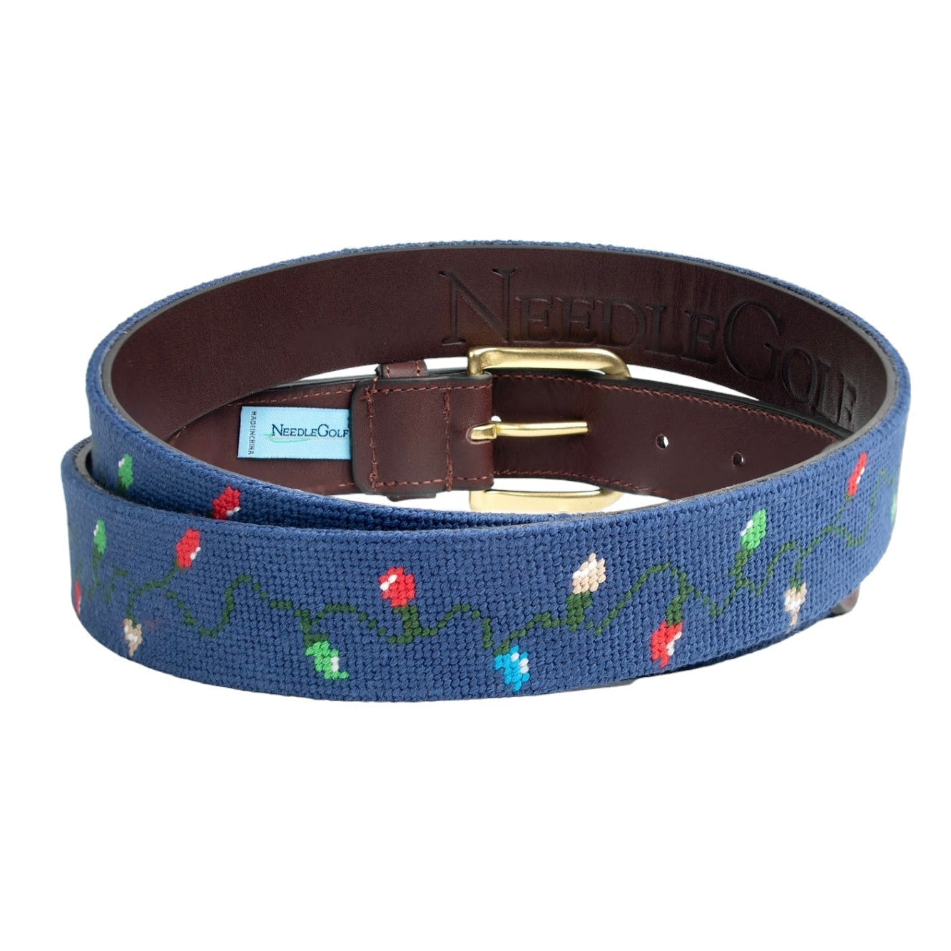 Christmas Lights Children's Needlepoint Belt - Henry Duvall