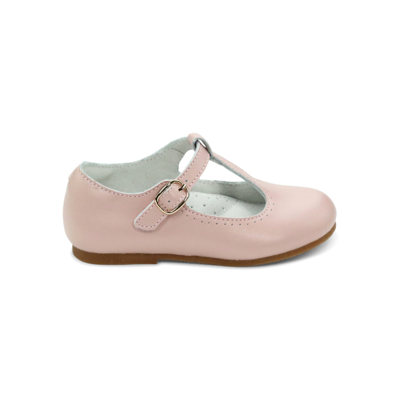 L’Amour Eleanor T-strap Mary Jane shoes for girls in smooth leather with classic cutouts, ideal for fall outfits, family photos, and coordinating with Henry Duvall collections