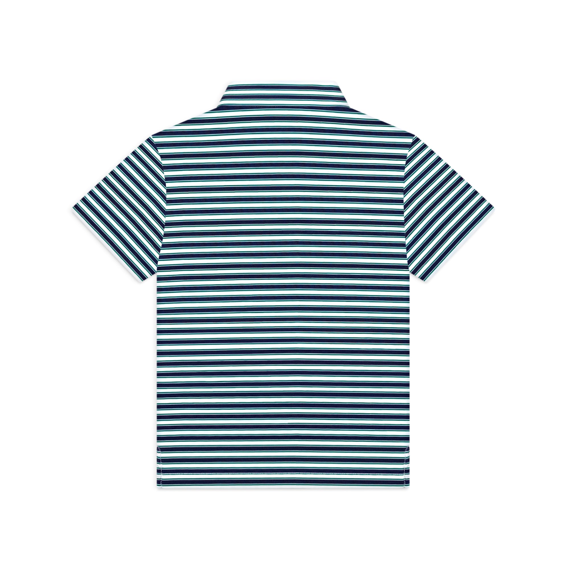 Striped polo shirt on a white background