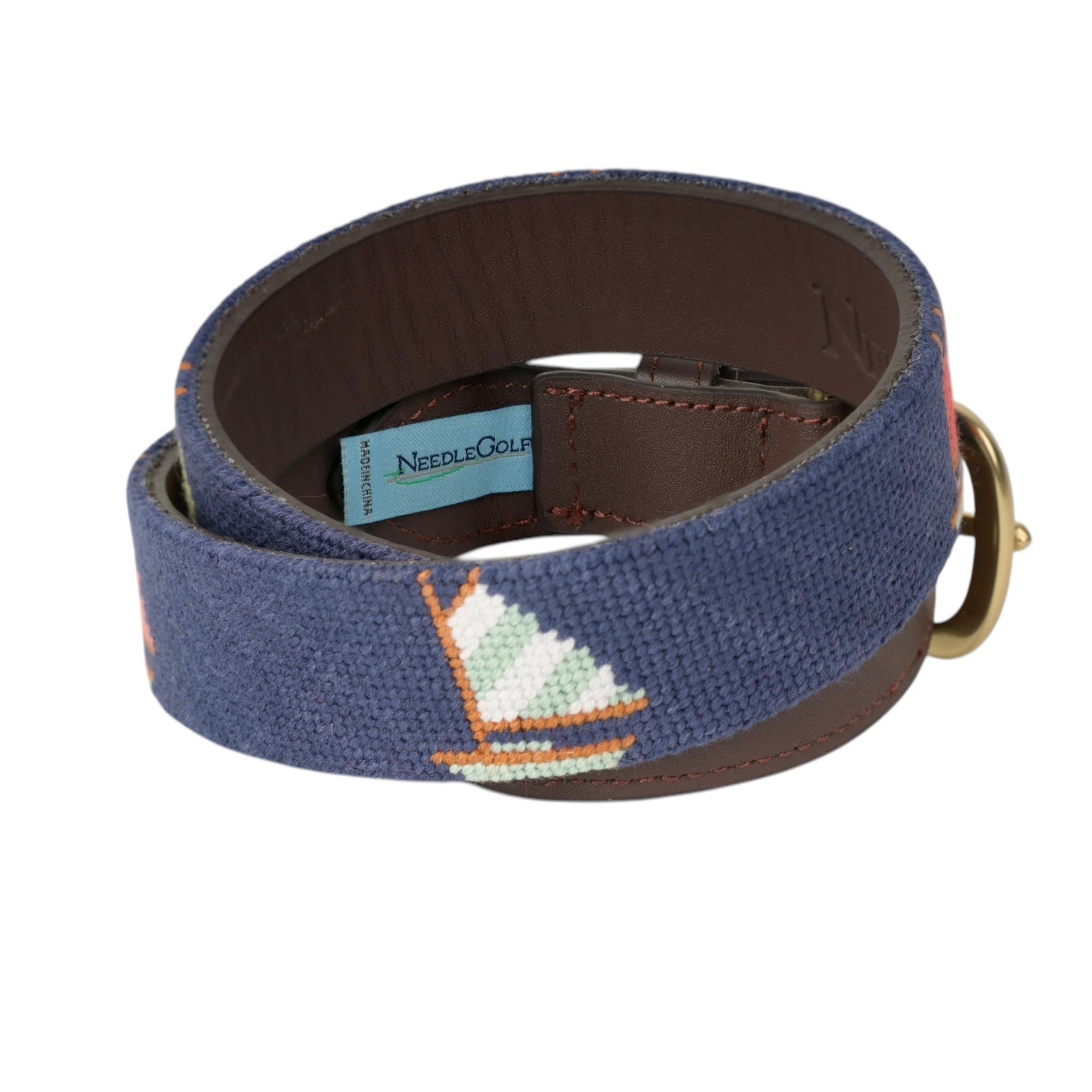 Sailboat Needlepoint Belt - Henry Duvall