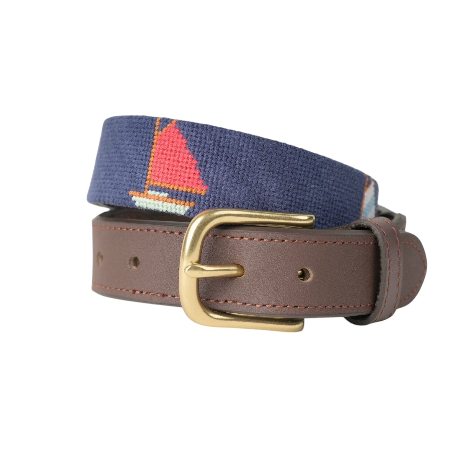 Sailboat Needlepoint Belt - Henry Duvall
