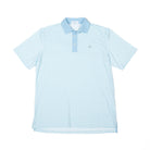 Men's Performance Polo in Blue Gingham - Henry Duvall