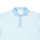 Men's Performance Polo in Blue Gingham - Henry Duvall