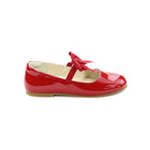 Girls patent leather Mary Jane flats by L’Amour with grosgrain bow elastic strap, perfect for fall parties, portraits, and coordinating with Henry Duvall dresses