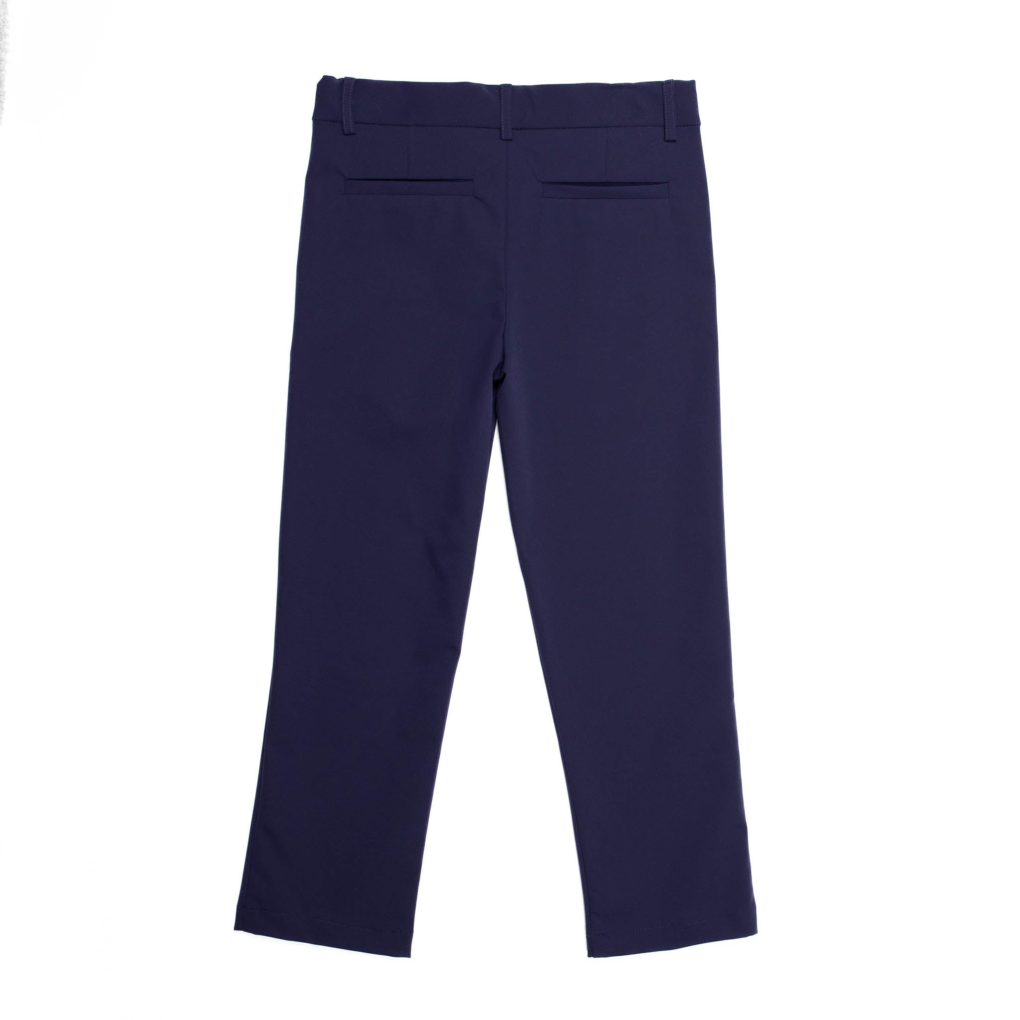 Henry Duvall boys' navy and khaki dress pants, wrinkle-resistant performance trousers with flat front and elastic back, classic boys fall church and school pants