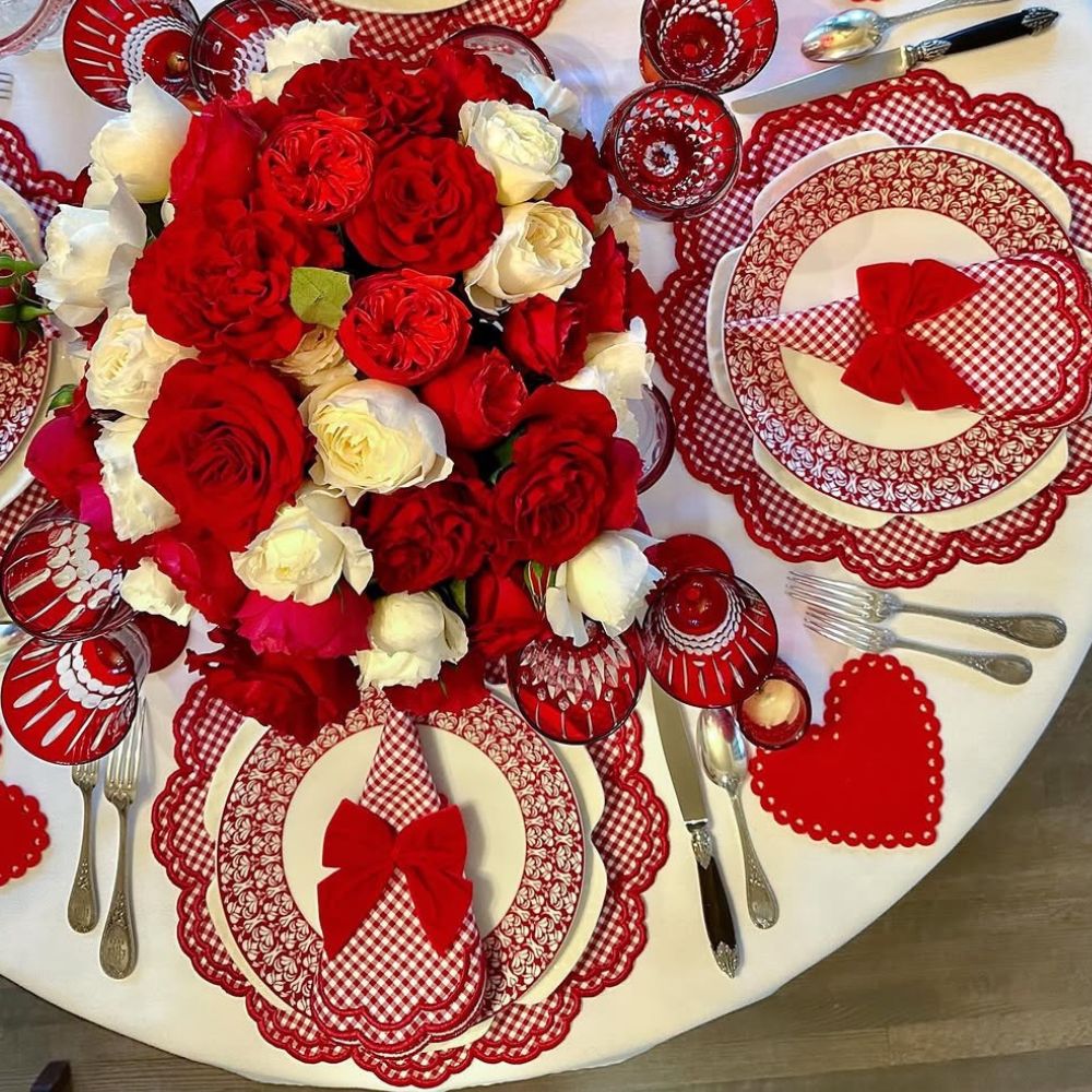 Bettina Placemat in Red Gingham, Set of 4 - Henry Duvall