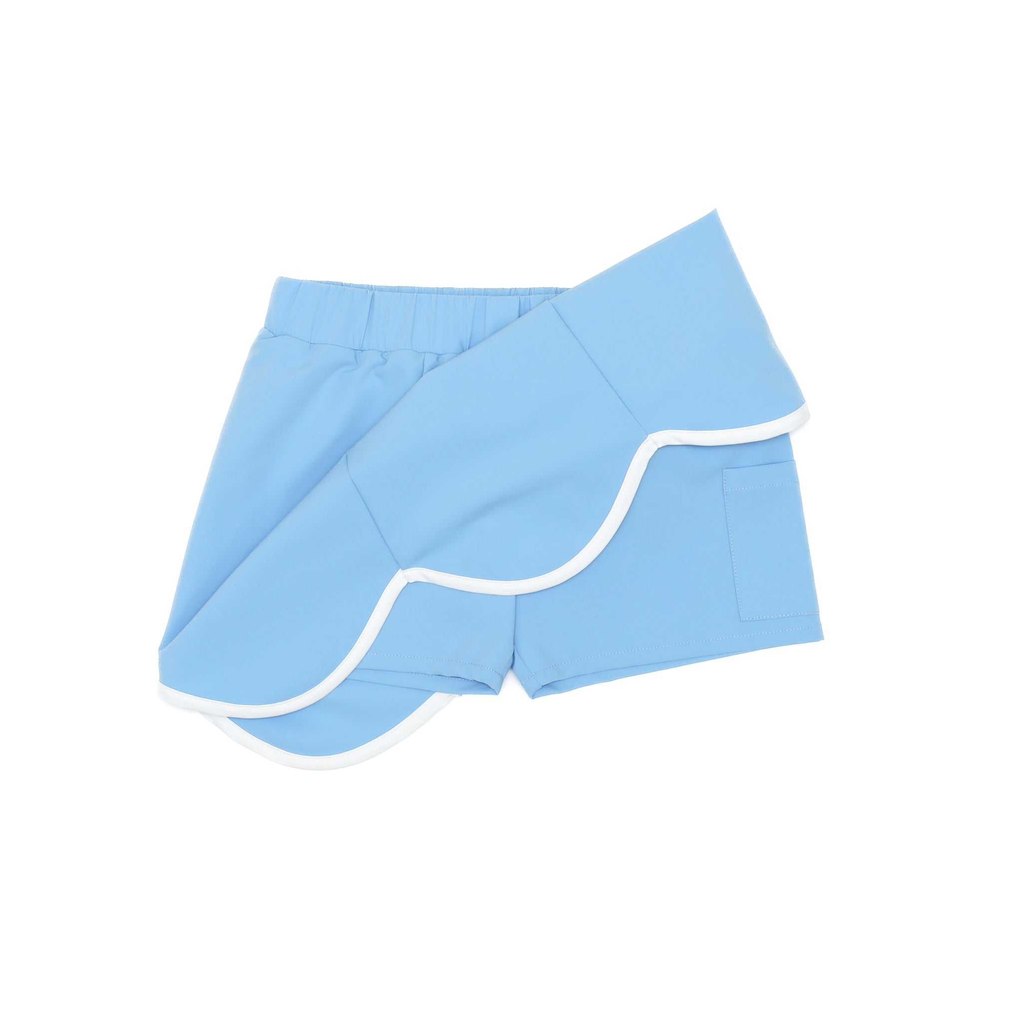 Henry Duvall Scalloped Skort in Fashion Club colors, performance fabric girls skort with scalloped hem, built-in shorts, and hidden pocket—designed by girls for back-to-school outfits