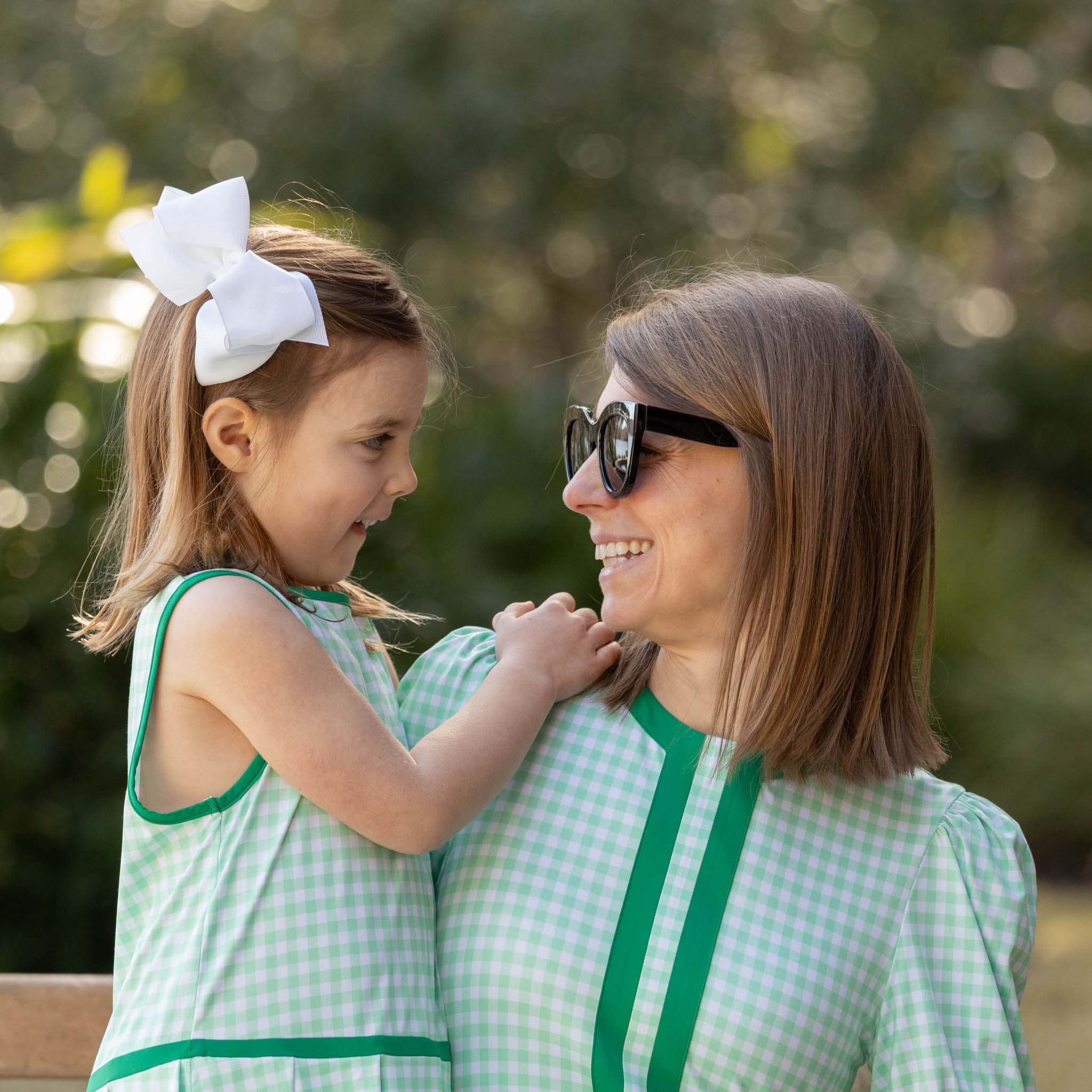 Taft Tennis Dress in Green Gingham - Henry Duvall