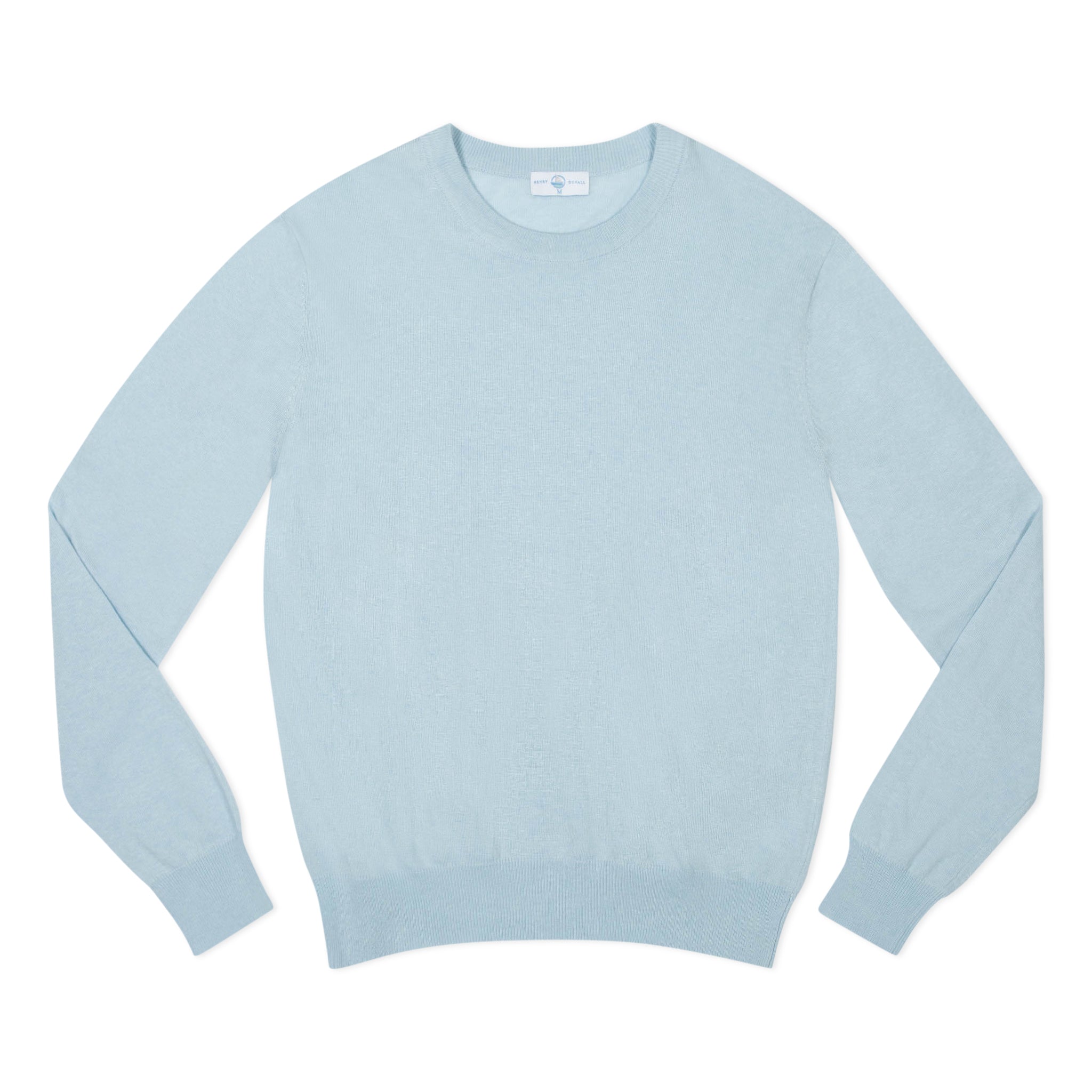 Men’s Bay Tree Blue crewneck sweater by Henry Duvall, soft anti-pilling knit perfect for fall family photos and matching children’s styles