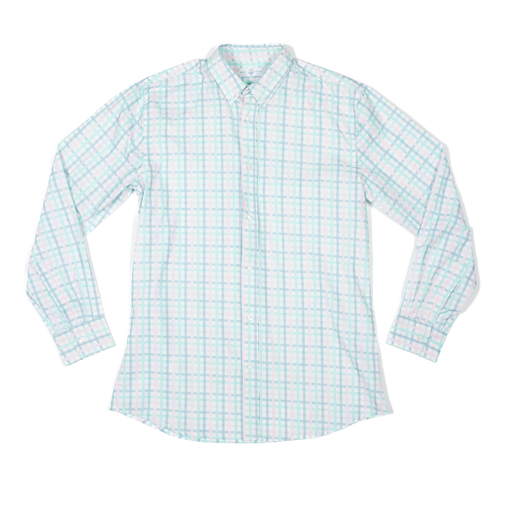 Michael Men's Button Down in Pastel Plaid - Henry Duvall