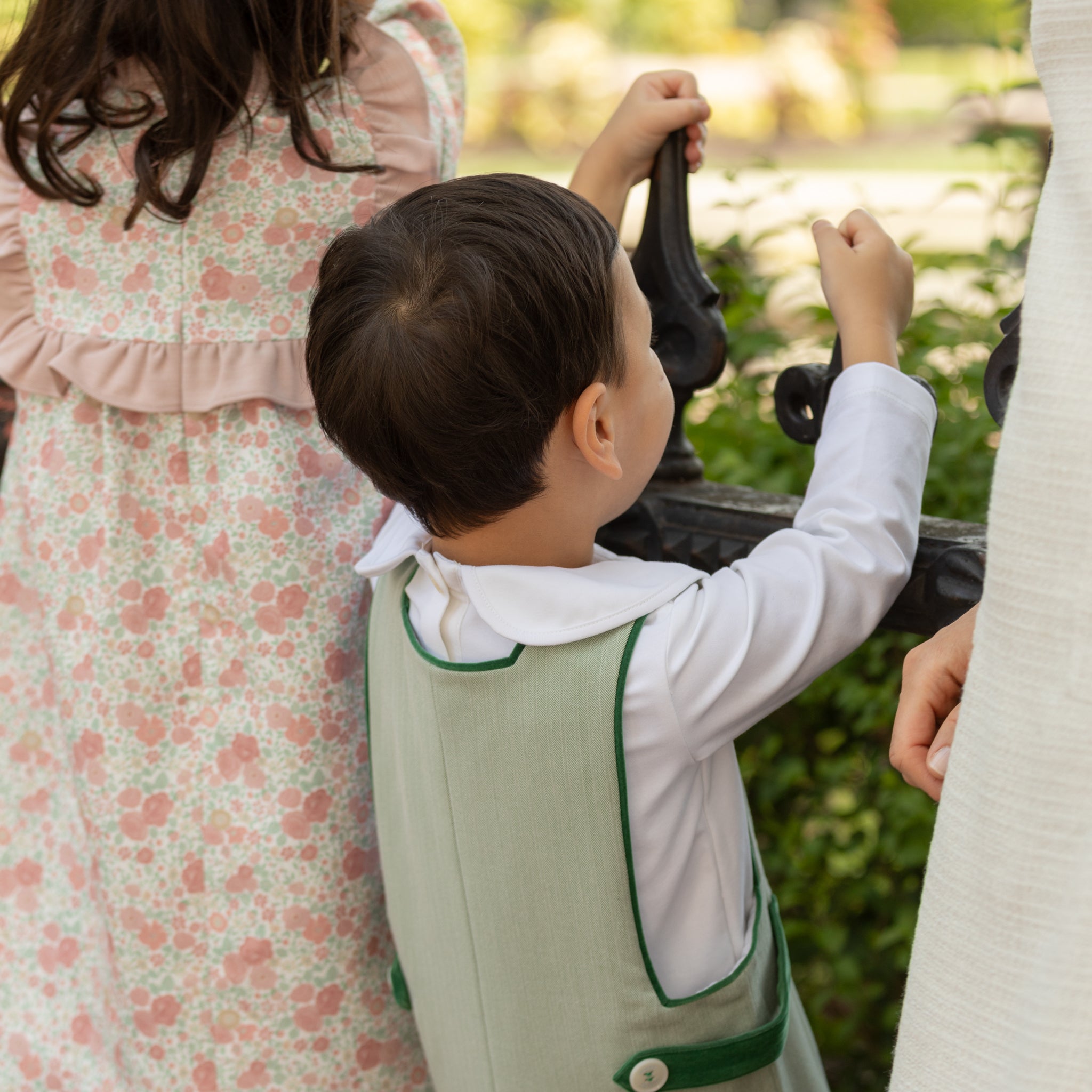 Classic white Peter Pan collar shirt for toddler boys by Henry Duvall, made of soft pima cotton, tagless and ideal for layering year-round