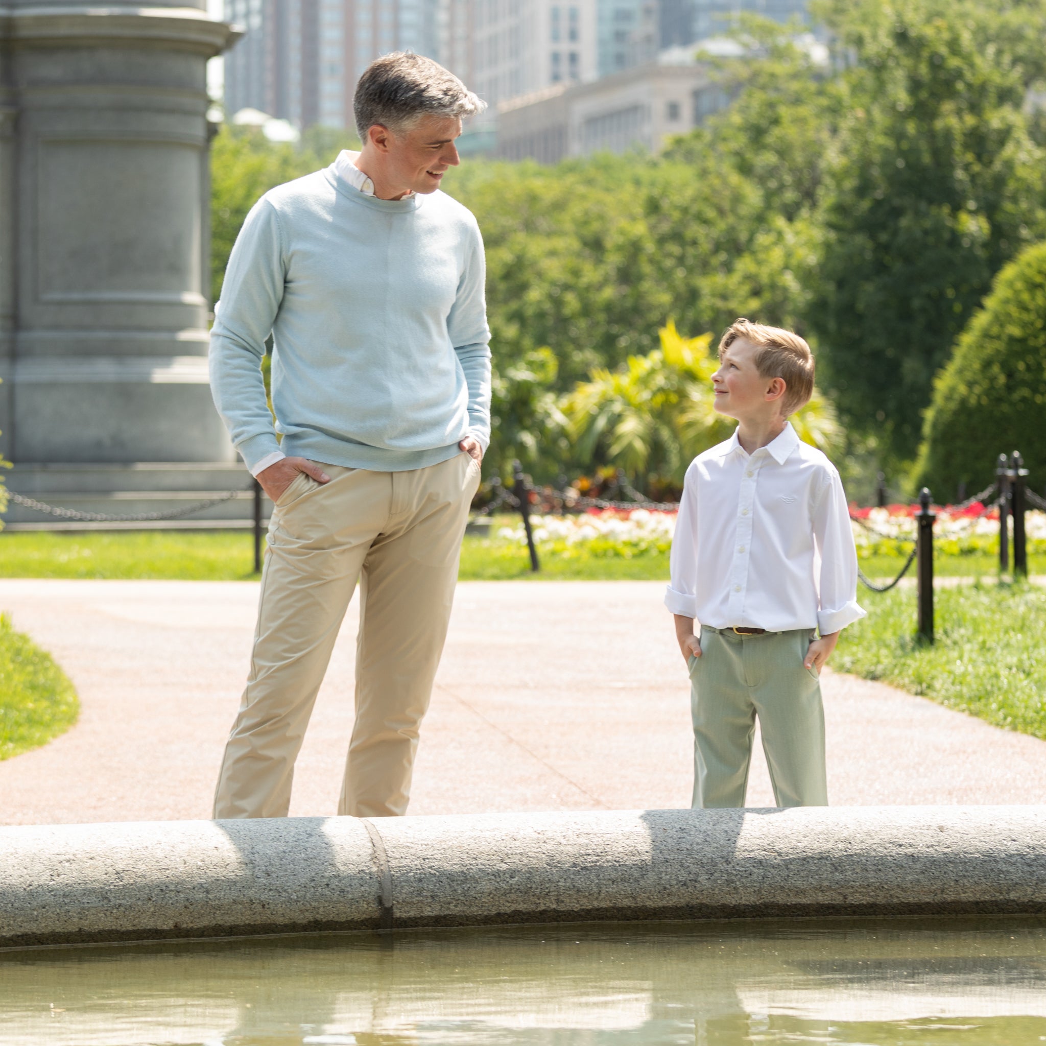 White bamboo boys button down shirt by Henry Duvall, soft and tagless with a comfortable fit for dressing up year-round