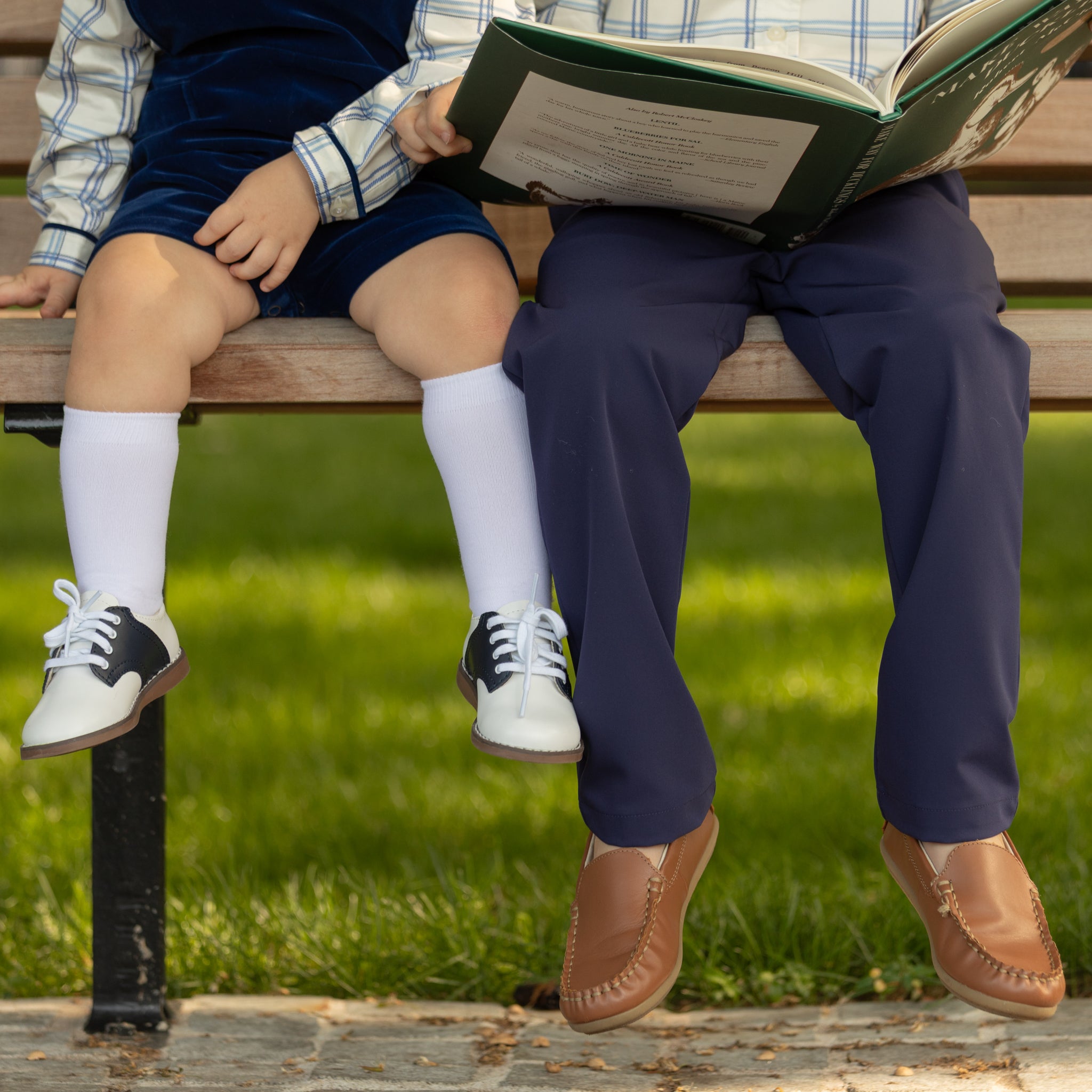 Henry Duvall boys' navy and khaki dress pants, wrinkle-resistant performance trousers with flat front and elastic back, classic boys fall church and school pants