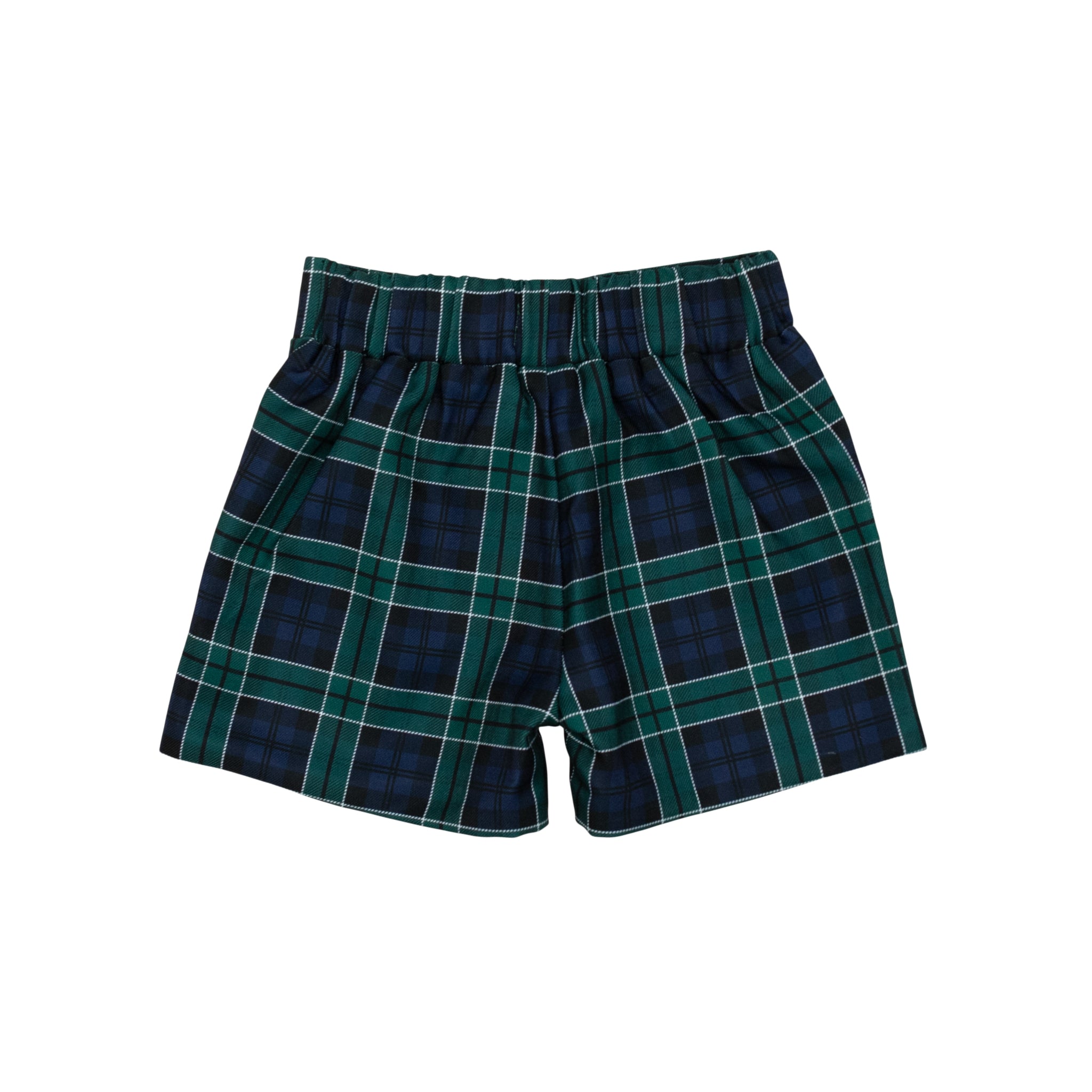 Boys holiday short set in Newbury Tartan with white poplin top and tartan trim, festive Christmas outfit for boys with coordinating sibling options