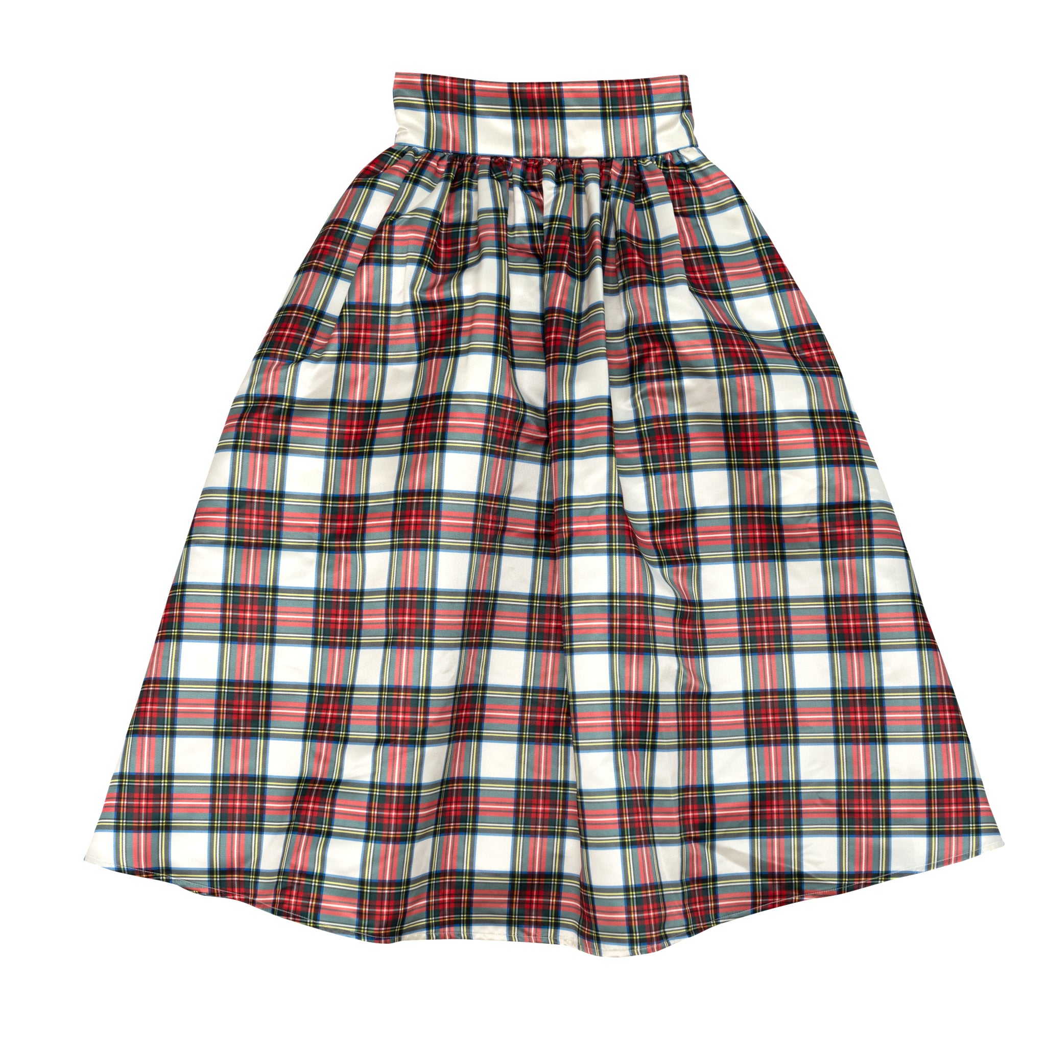 Henry Duvall Audrey Skirt for women in traditional red Townsend Tartan, classic holiday plaid skirt with flattering pleats and timeless silhouette, perfect for festive gatherings and family photos