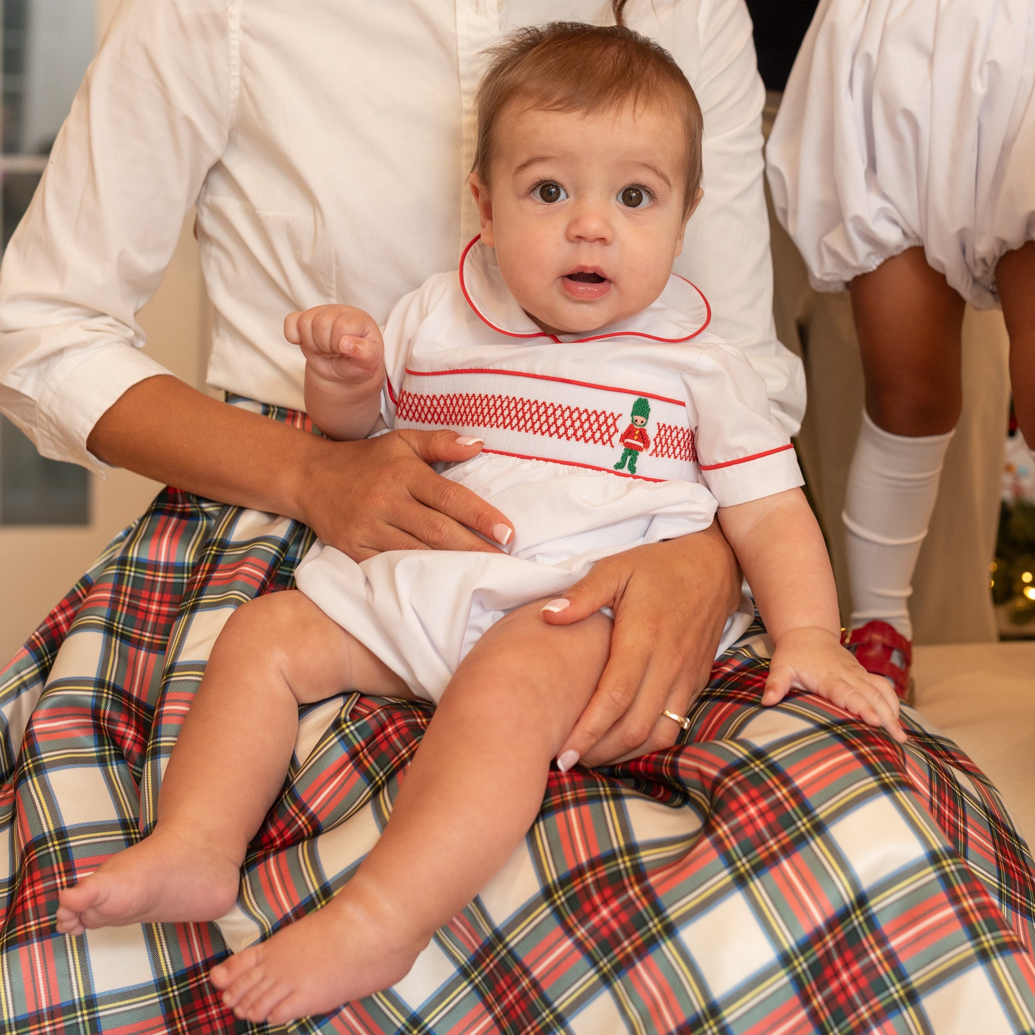 Henry Duvall Audrey Skirt for women in traditional red Townsend Tartan, classic holiday plaid skirt with flattering pleats and timeless silhouette, perfect for festive gatherings and family photos