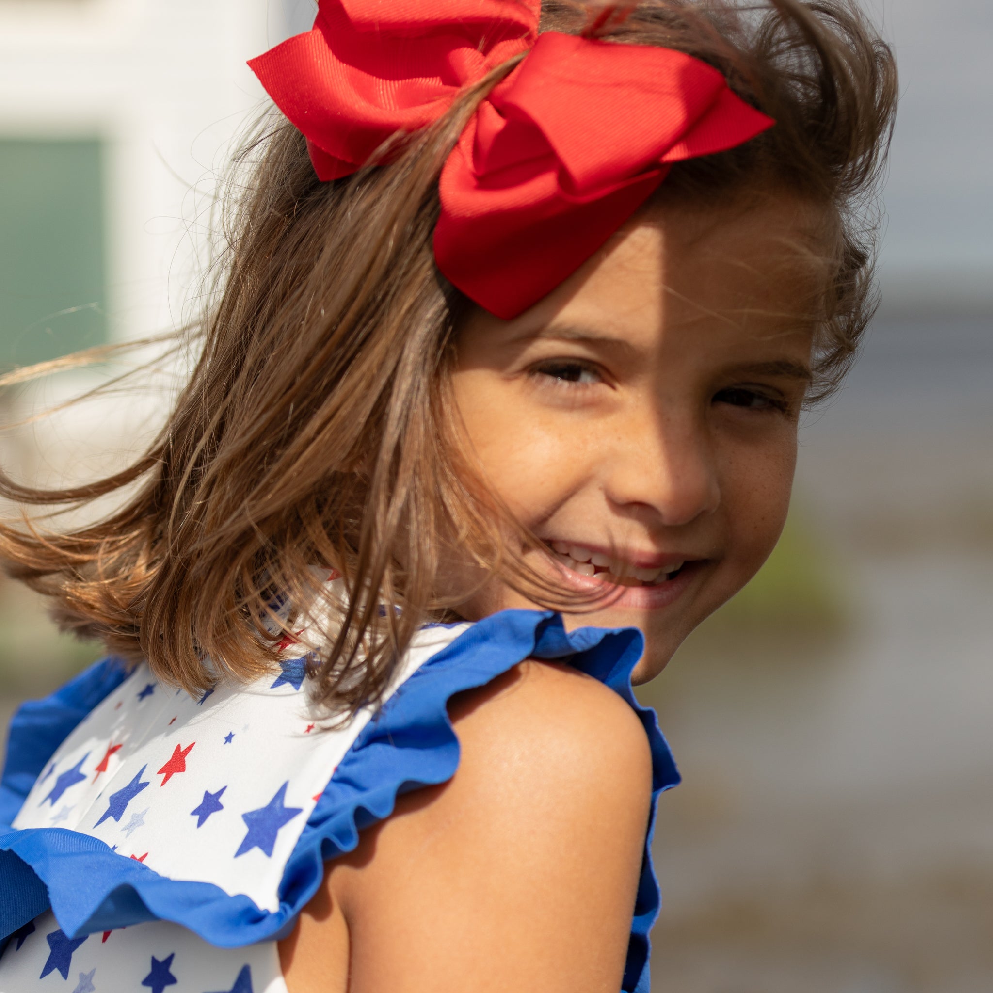 Henry Duvall Girl's Patriotic Swimsuit