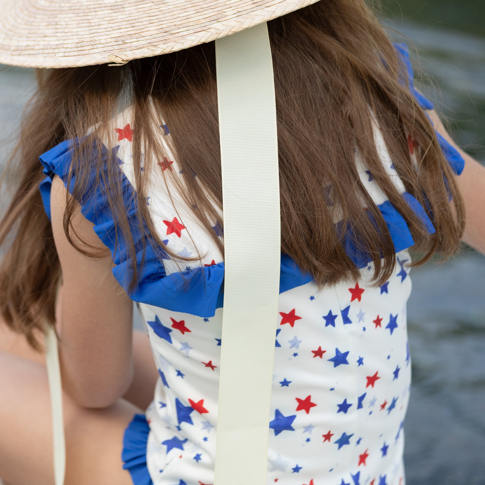 Buttercup Little Girl’s Hat - Ivory Grosgrain Ribbon - Henry Duvall