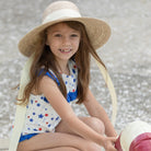 Buttercup Little Girl’s Hat - Ivory Grosgrain Ribbon - Henry Duvall