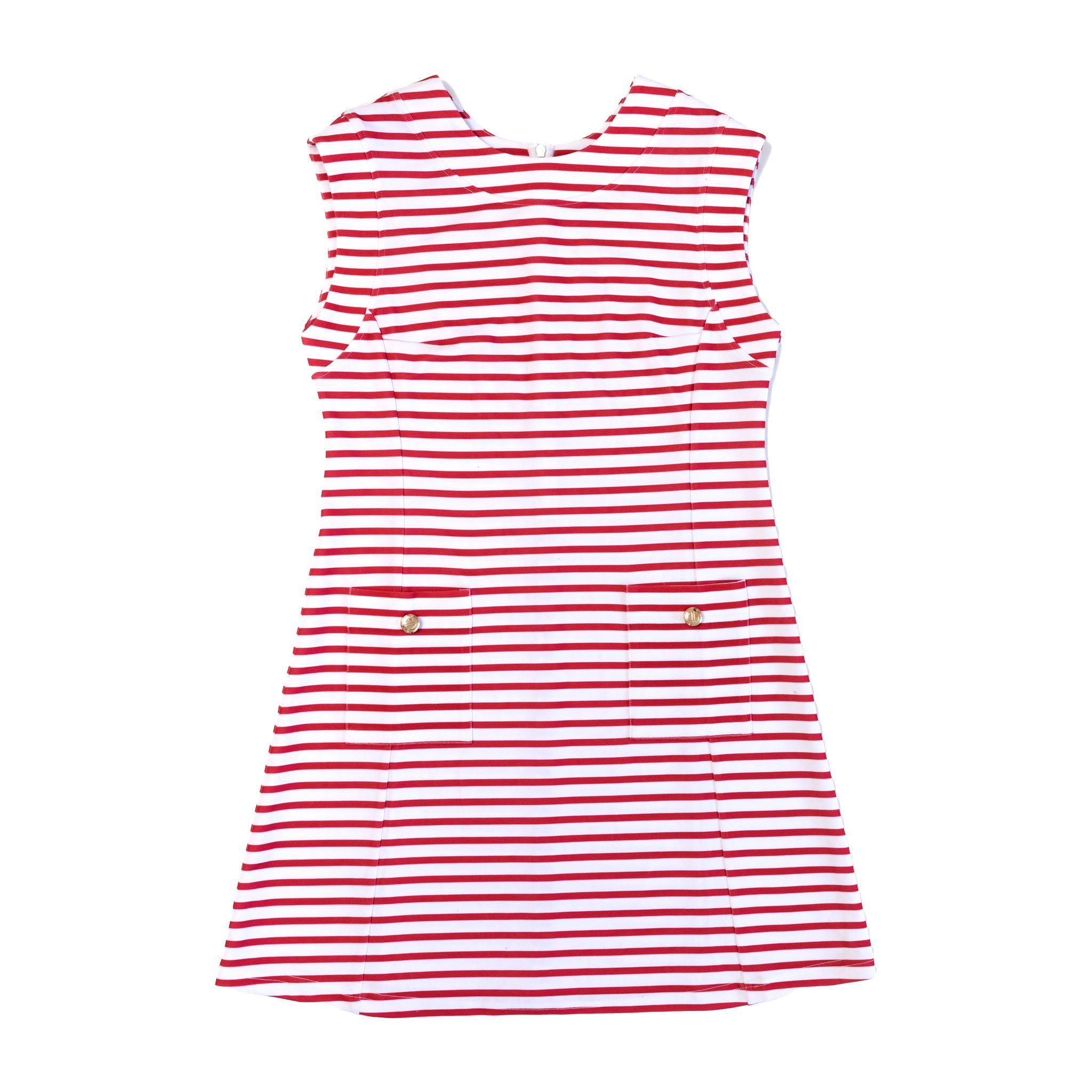 The Laine Dress in Rhode Island Red & White Stripe - Henry Duvall