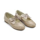 Girls patent leather Mary Jane flats by L’Amour with grosgrain bow elastic strap, perfect for fall parties, portraits, and coordinating with Henry Duvall dresses