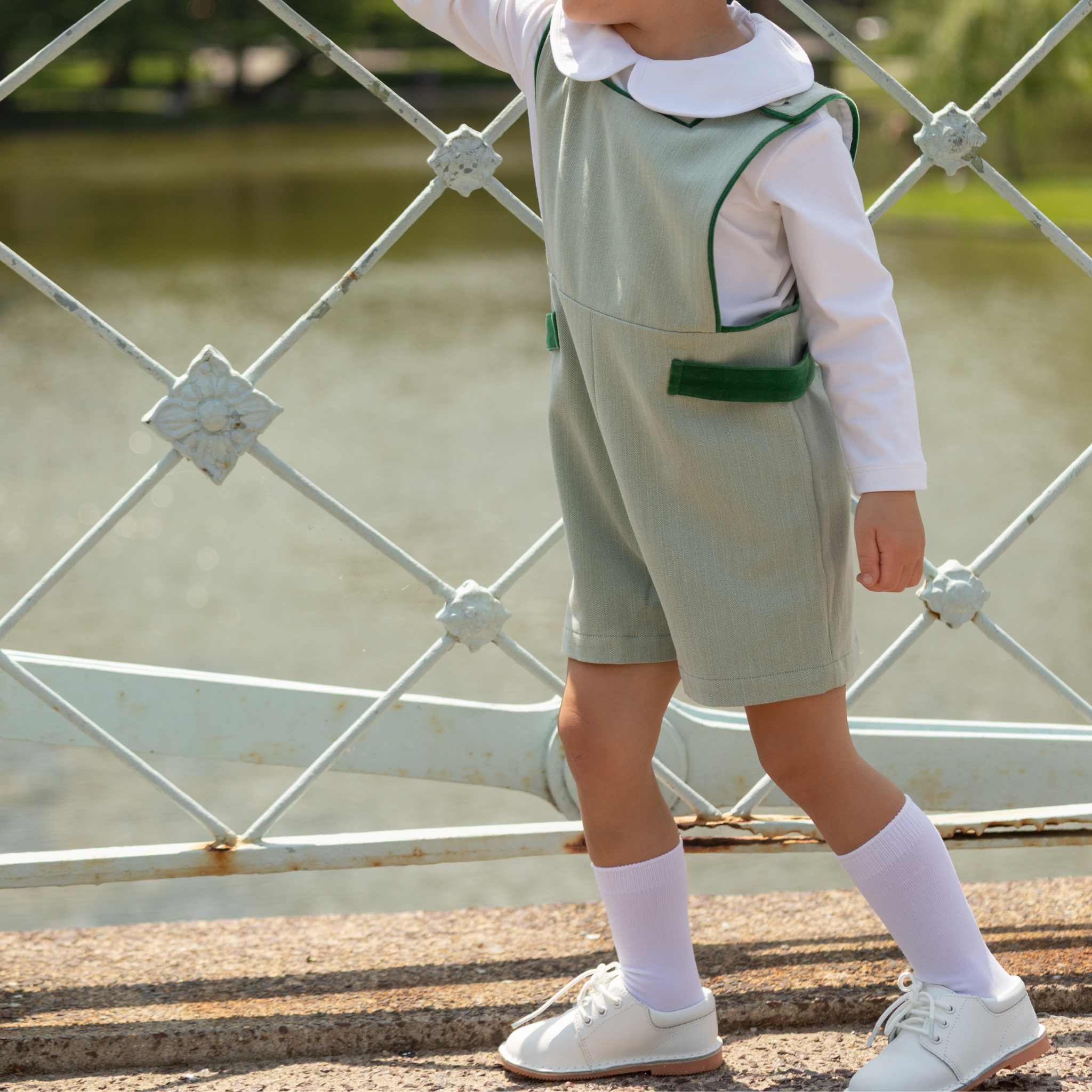 Classic white nylon knee high socks for girls and toddlers, lightweight with ribbed stay-up top, designed for comfort and perfect fit, ideal for pairing with Mary Janes or dress shoes from Henry Duvall’s Fall Collection