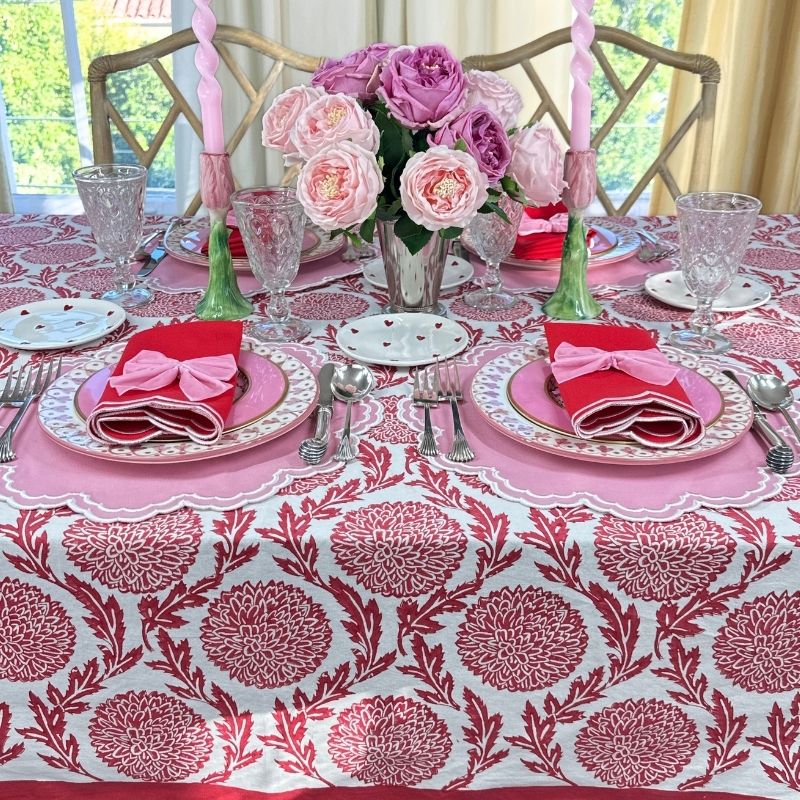 Bettina Placemat in Pink, Set of 4 - Henry Duvall