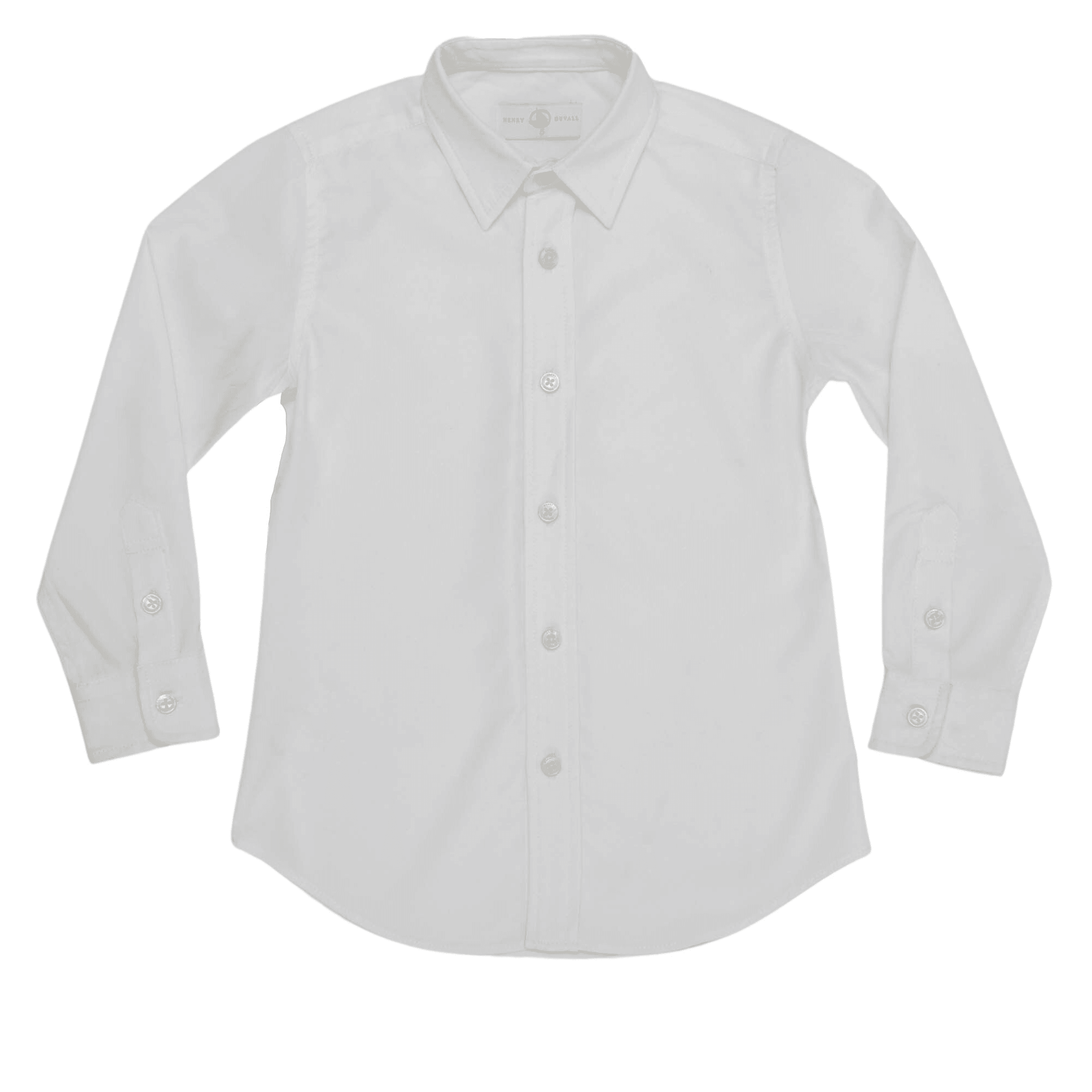 White bamboo boys button down shirt by Henry Duvall, soft and tagless with a comfortable fit for dressing up year-round