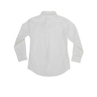 White bamboo boys button down shirt by Henry Duvall, soft and tagless with a comfortable fit for dressing up year-round