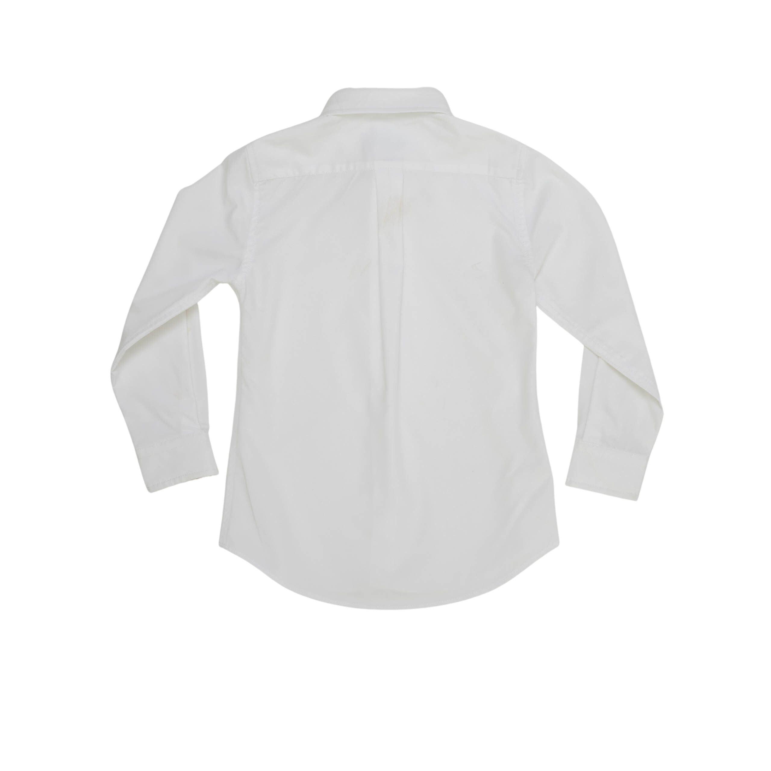 White bamboo boys button down shirt by Henry Duvall, soft and tagless with a comfortable fit for dressing up year-round