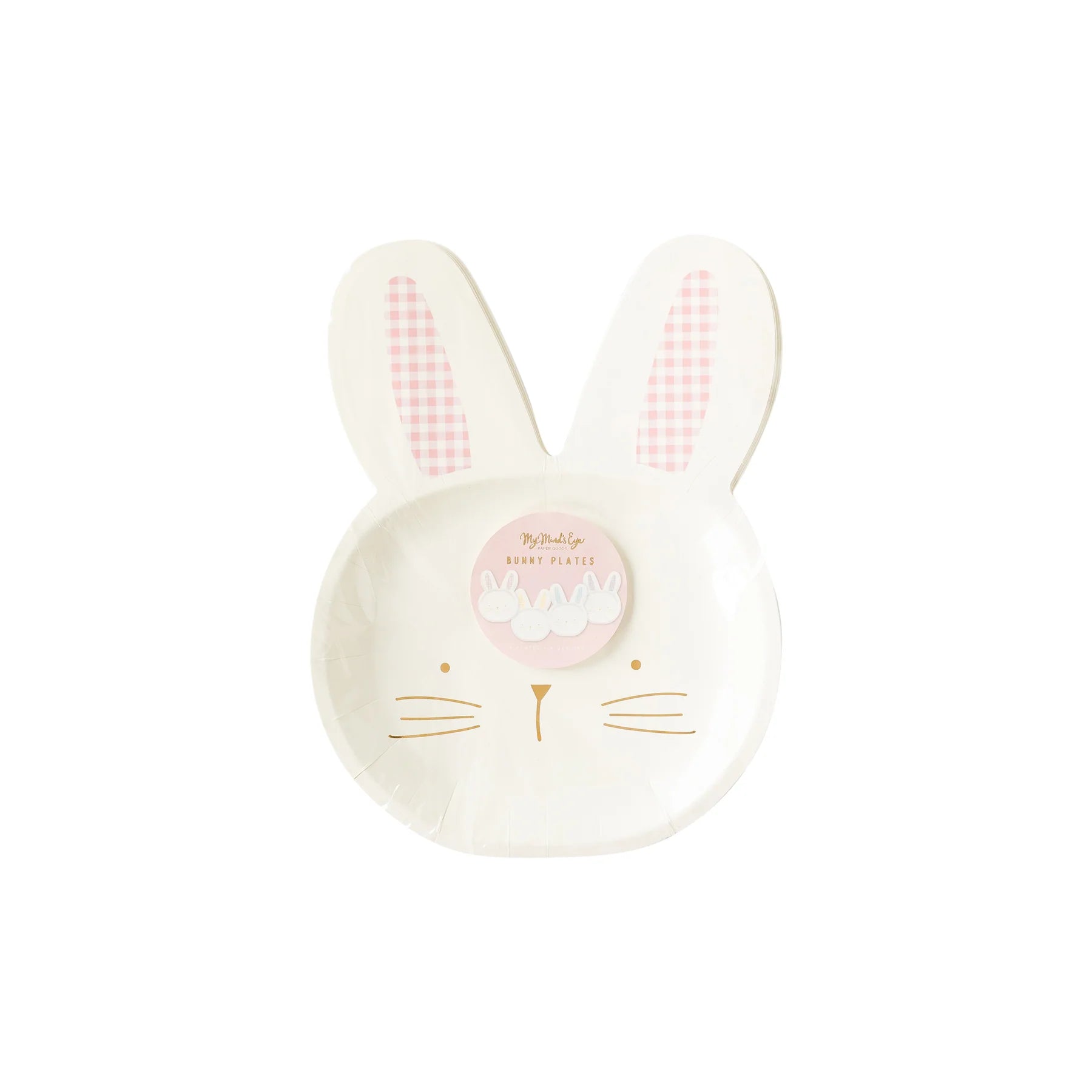 Gingham Bunny Shaped Plate Set - Henry Duvall
