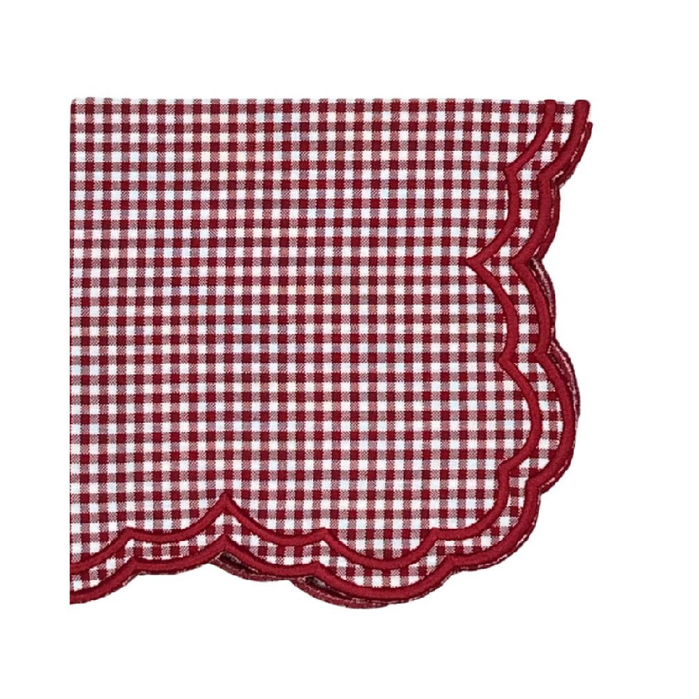 Bettina Napkin in Red Gingham, Set of 4 - Henry Duvall