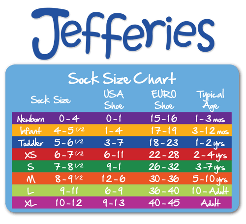 Jefferies Classic Knee Socks in White size chart