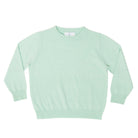 Boys mint green crewneck sweater by Henry Duvall, classic knit fall layer that coordinates with Beacon Hill Blooms for family and sibling outfits