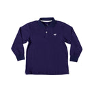 Henry Duvall boys' long sleeve polo shirt in Bay Tree Blue, soft pima cotton collared shirt with tagless design for comfort, classic fall boys' dress shirt alternative