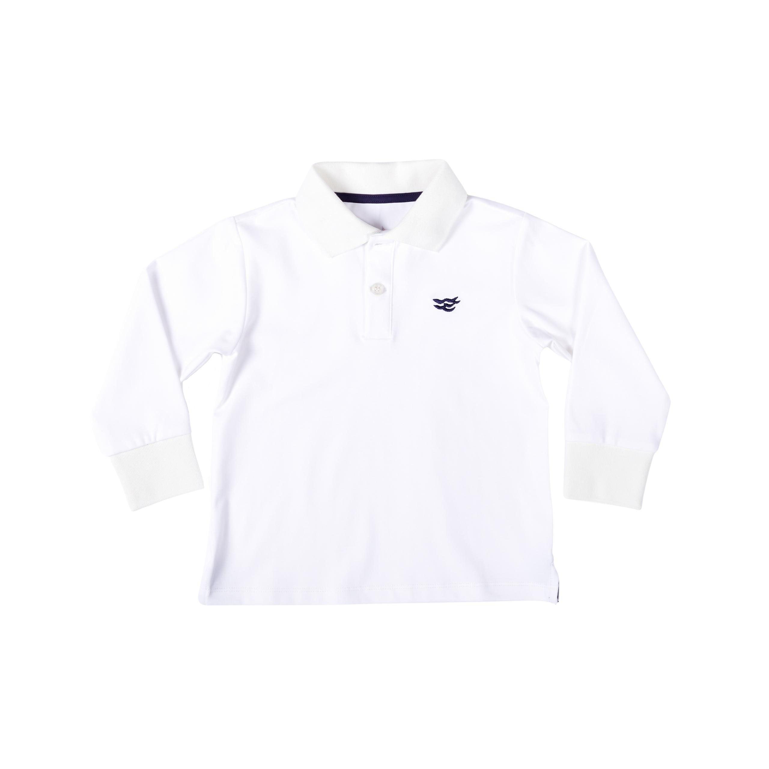 Henry Duvall boys' long sleeve polo shirt in Bay Tree Blue, soft pima cotton collared shirt with tagless design for comfort, classic fall boys' dress shirt alternative