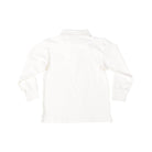 Soft ivory long sleeve polo for boys by Henry Duvall, made from tagless pima cotton for all-day comfort and easy layering, a timeless fall wardrobe essential