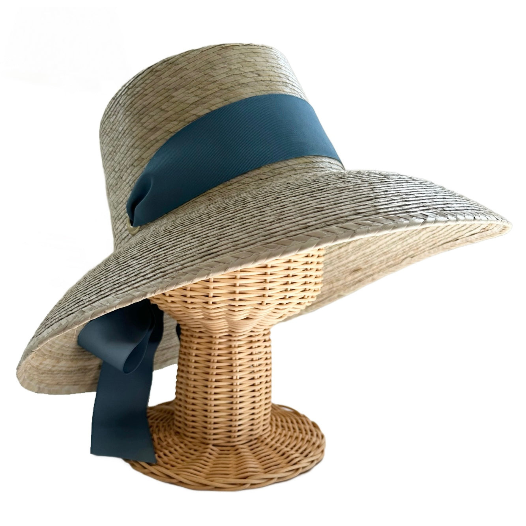 Mommy & Me Sun Hat Set - Wildflower & Palmetto - French Blue Grosgrain Ribbon - Henry Duvall